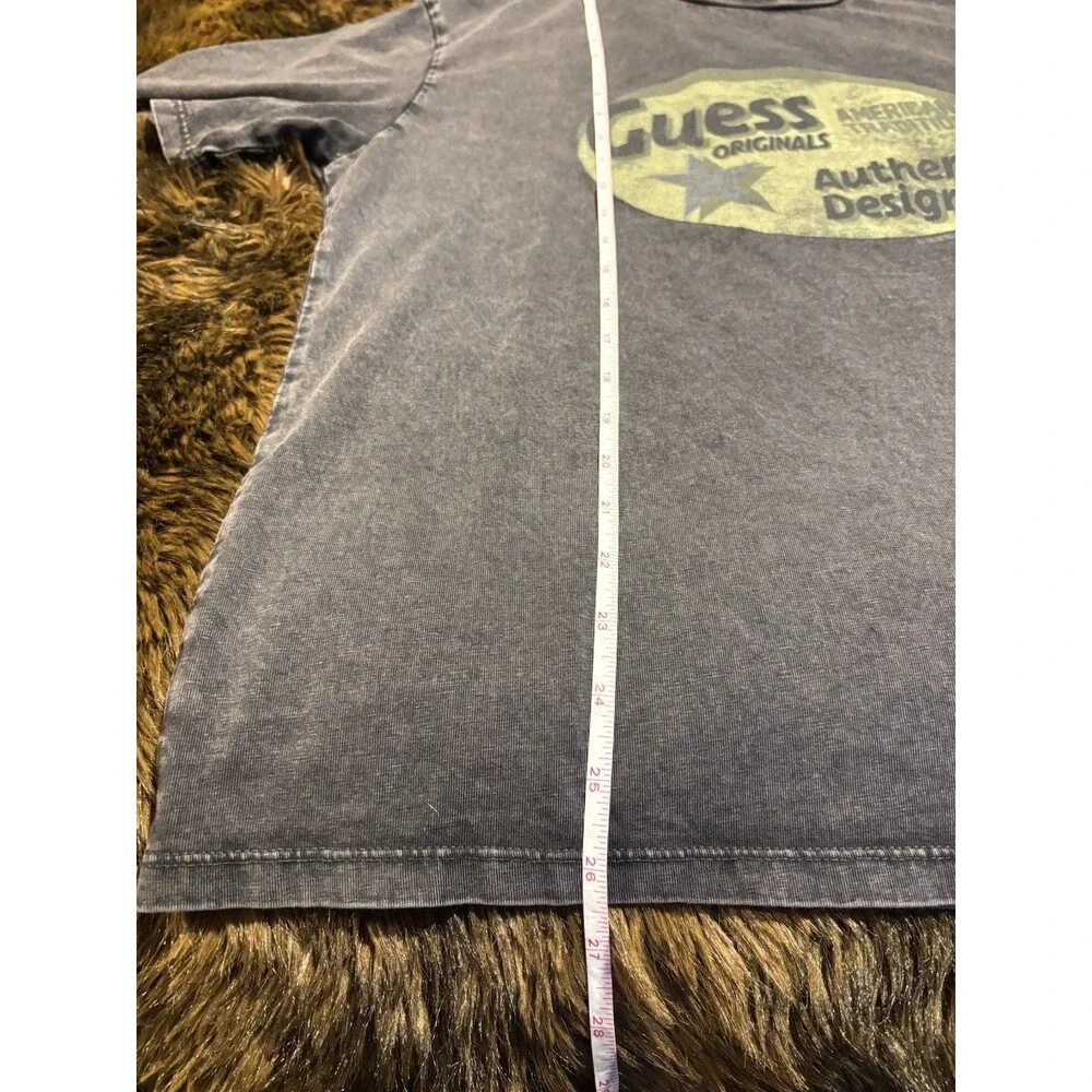 Guess Originals West Tee Charcoal Gray Graphic T-Shirt Men’s Small - Picture 3 of 5